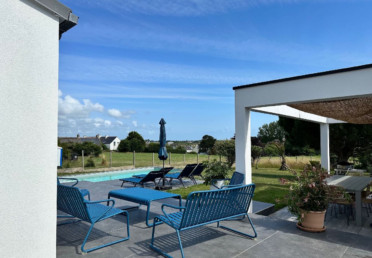 Maison à Plouhinec - Villa contemporaine avec piscine, Ria d'Etel 