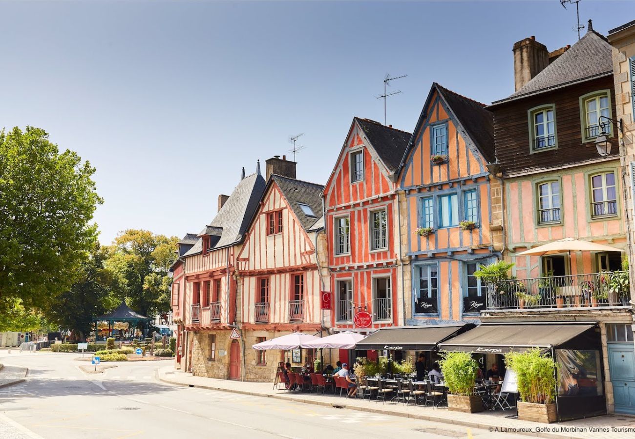 Maison à Plougoumelen - Authentique chaumière bretonne entre Baden Le Bono 4 à 6 p.